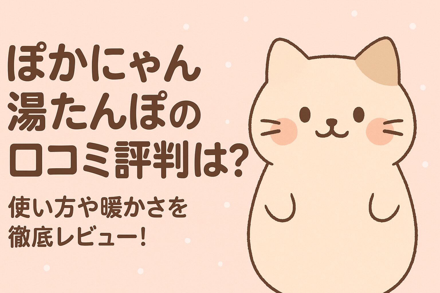 ぽかにゃん湯たんぽの口コミレビュー